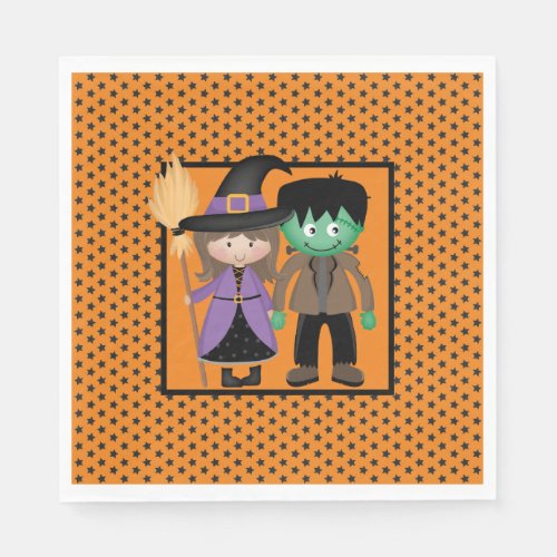 Kids Halloween Party Monsters Napkins