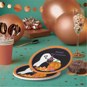 Kids Halloween Party Paper Plates