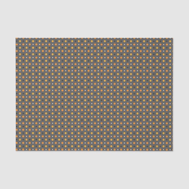 Kids Halloween Polka Dots Large and Small Tissue Paper (Front)