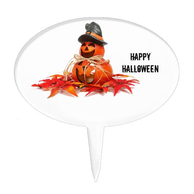 Kids Halloween Pumkins Cake Topper (Front)