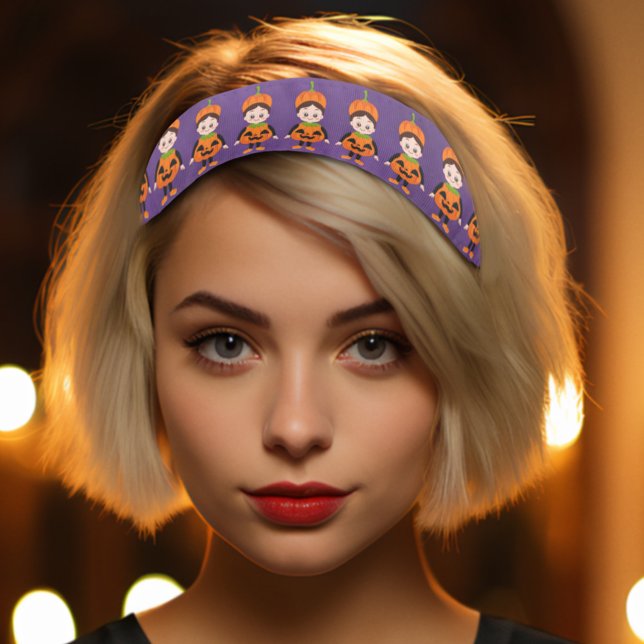 Kids’ Halloween Pumpkin Costume Athletic Headband (Creator Uploaded)