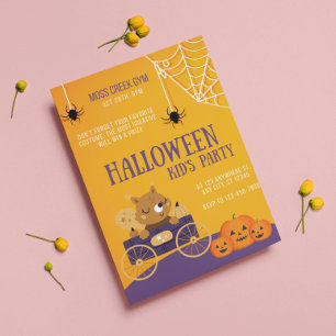 Kids Halloween School Gym Party Invitation