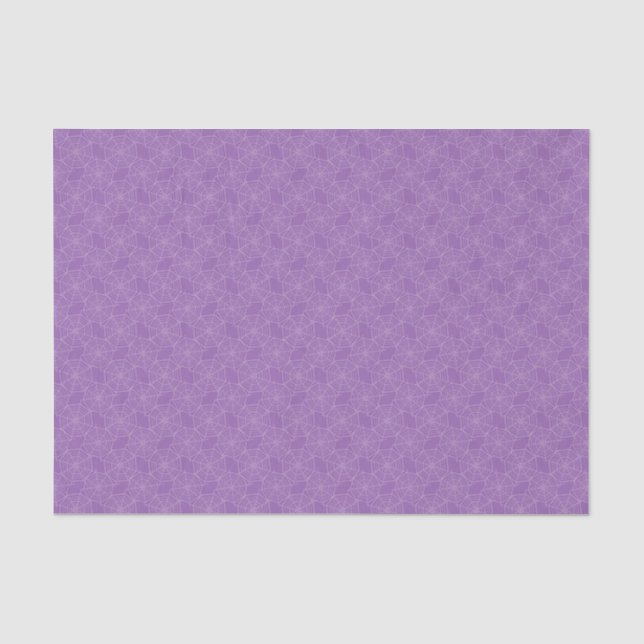 Kids Halloween Spooky Spider Webs Purple Tissue Paper (Front)