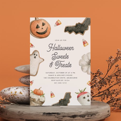 Kids Halloween Sweets  Treats Party Invitation