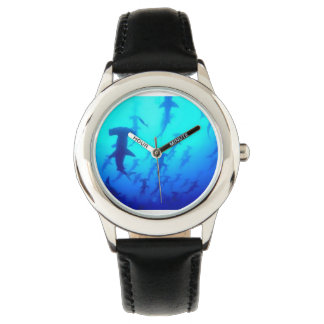 Kids Hammerhead Sharks Swimming Black Watch