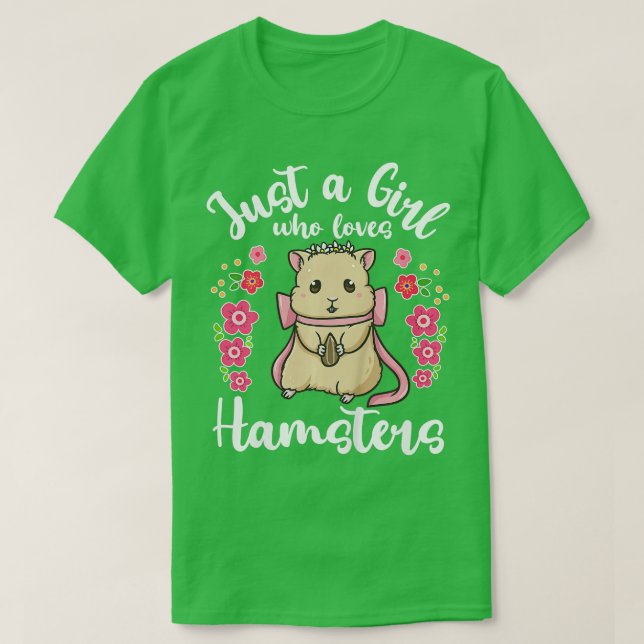 Kids Hamster Just a Girl Who Loves Hamsters 2 T-Shirt (Design Front)