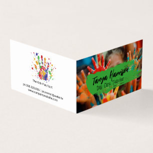 Kids Hand Painting   Arts Crafts Business Card