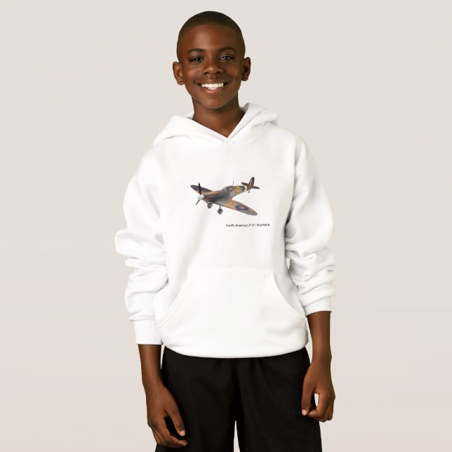 Kids' Hanes ComfortBlend® Hoodie, White Hoodie (Front Full)