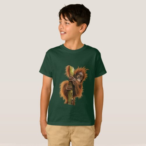 Kids Hanes Tagless Orangutan T_shirt