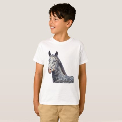 Kids&#39; Hanes TAGLESS&#174; T-Shirt With Grey Horse