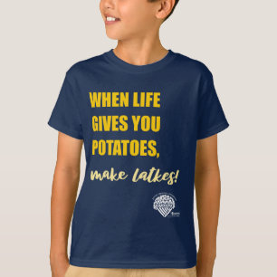 Kids' Hanukkah Shirt - "Make latkes"