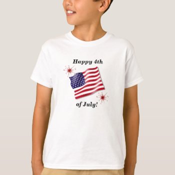 Kid's Happy 4th Of July Shirt by GroceryGirlCooks at Zazzle