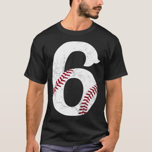 Kids Happy Birthday 6th 6 Year Old Baseball Gift B T_Shirt