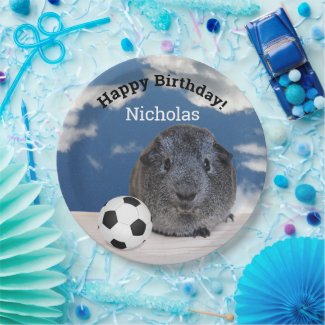 Kids Happy Birthday Guinea Pig Soccer Ball Custom