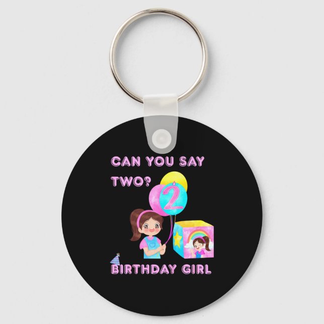 Kids Happy Birthday  Keychain (Front)
