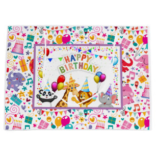 Kids Happy Birthday Large Gift Bag