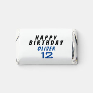 Kids Happy Birthday Name Age Blue Hershey's Miniatures