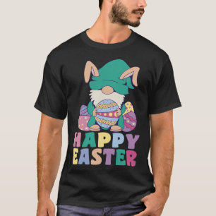 Kids Happy Easter Cute Trex Bunny Ear Easter Eggs T-Shirt