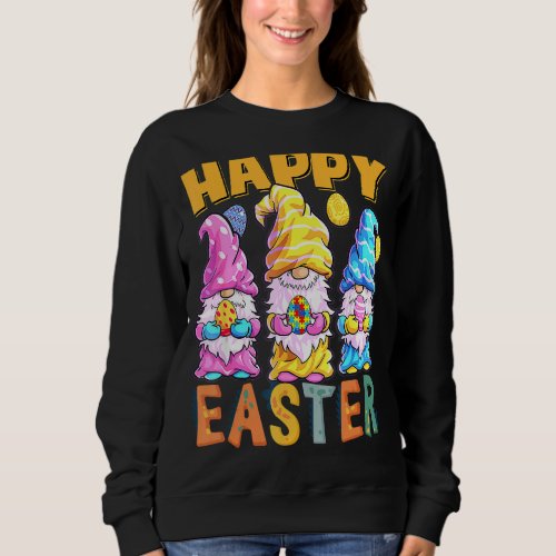 Kids Happy Easter Gnome Bunny Ears Funny Egg Boys  Sweatshirt