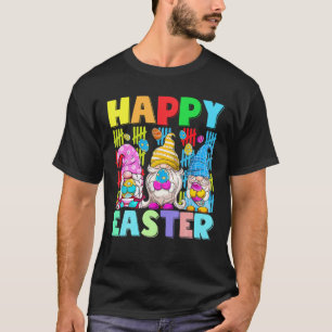 Kids Happy Easter Gnome Bunny Ears Funny Egg Boys T-Shirt