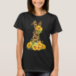 Kids Happy Easter Leopard Sunflower Bunny Ears Fun T-Shirt