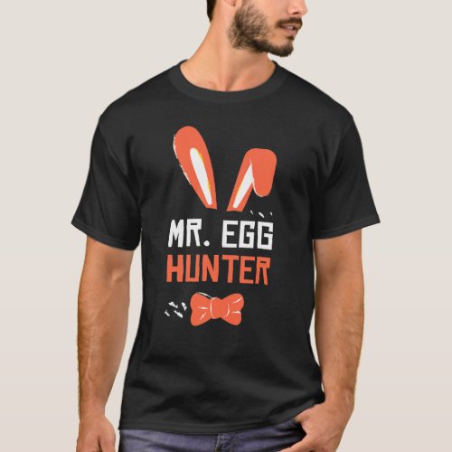 Kids Happy Easter Mr Egg Hunter Toddler And Boys E T_Shirt
