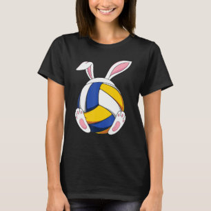 Kids Happy Easter Volleyball Bunny Ears Funny Egg T-Shirt