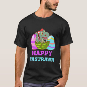 Kids Happy Eastrawr T Rex Dinosaur Easter Bunny Eg T-Shirt