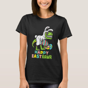 Kids Happy Eastrawr Trex Easter Bunny Egg Funny Di T-Shirt