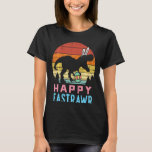 Kids Happy Eastrawr Trex Retro Easter Dinosaur Boy T-Shirt