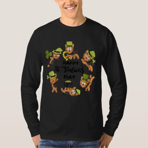 Kids Happy Saint Patricks Day Shamrock DOG T_Shirt