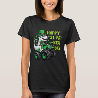 Kids Happy St Pat-rex Day St Patricks Day Dinosaur T-Shirt