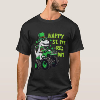 Kids Happy St Pat-rex Day St Patricks Day Dinosaur T-Shirt