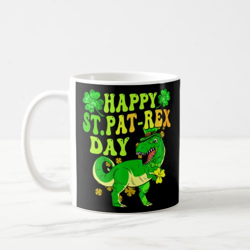 Kids Happy St Pat Trex Day Dino St Patricks Day To Coffee Mug