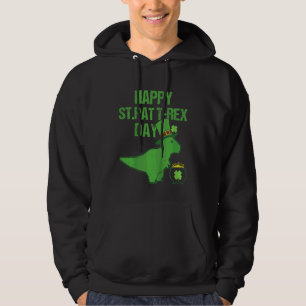 Kids Happy St Pat Trex Day Dino St Patricks Day To Hoodie