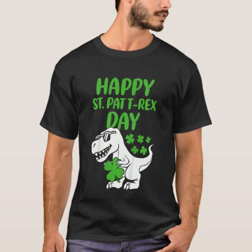 Kids Happy St Pat Trex Day Dino St Patricks Day To T_Shirt