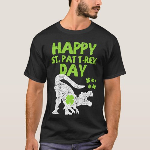 Kids Happy St Pat Trex Day St Patricks Day Dino To T_Shirt