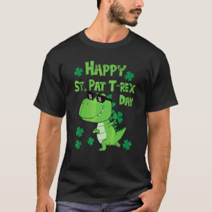 Kids Happy St Pattrex Day Funny St Patricks Day To T-Shirt
