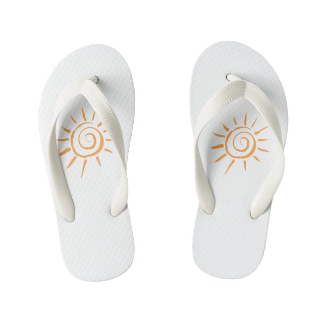 Kids' Happy Sunshine Flip Flops - Cute Summer  (Footbed)