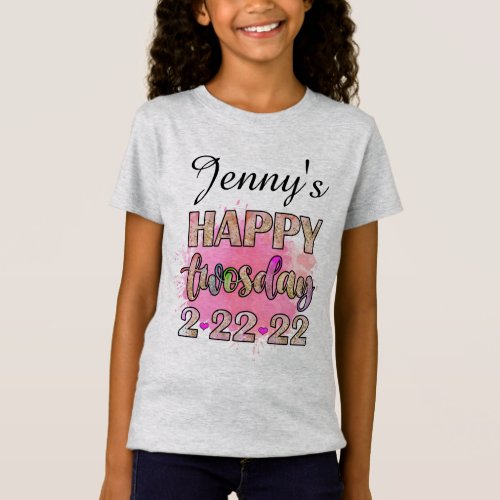 Kids Happy Twosday I Twosday Tuesday T_Shirt