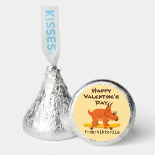 Kids Happy Valentines day dinosaur tiranosaur Hershey®'s Kisses®