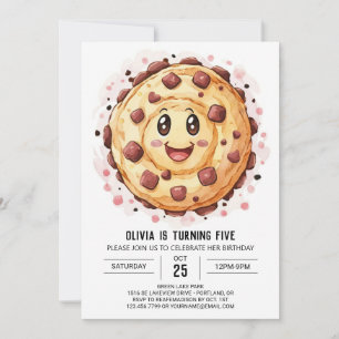 Kids Happy Whimsical Cookies Birthday Invitation