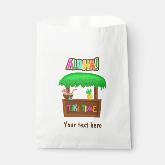 Kids Hawaiian Luau Party Guest Favor Bag (Front)