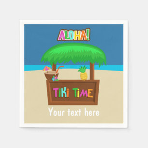 Kids Hawaiian Luau Party Personalized Paper Napkins