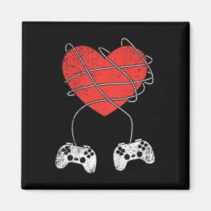 Kids Heart Video-game Controller Valentines Day Cu Magnet