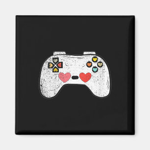 Kids Heart Video-game Controller Valentines Day Cu Magnet