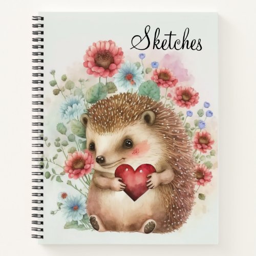 Kids Hedgehog Sketch  Notebook