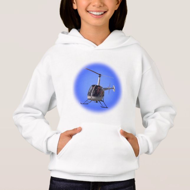 Kid's Helicopter Sweatshirt Cool Chopper Shirts (Front)