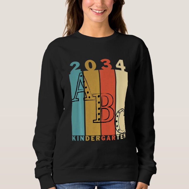 Kids Hello Kindergarten 1st Day Back To School Boy Sweatshirt (Front)