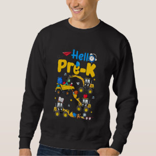 Kids Hello PreK Construction Truck Pre K Boys Kids Sweatshirt